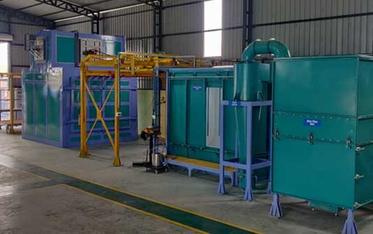 Powder coating booth